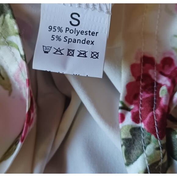 Y2K Baby Doll Maxi Slip Dress Size Small Cream Color Floral Pattern Coquette - Picture 8 of 9